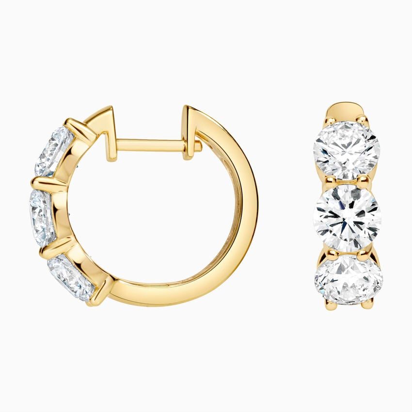 Diamond Huggie Hoops