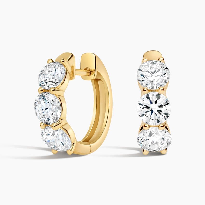 Diamond Huggie Hoops