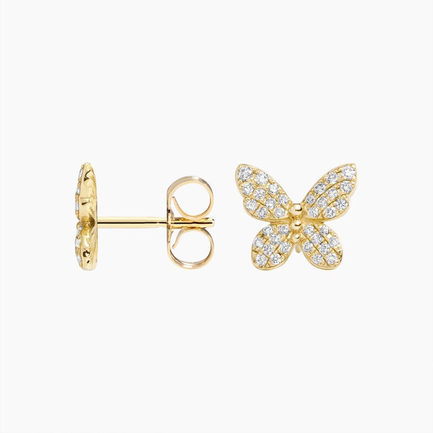 Pavé Butterfly Stud Earrings
