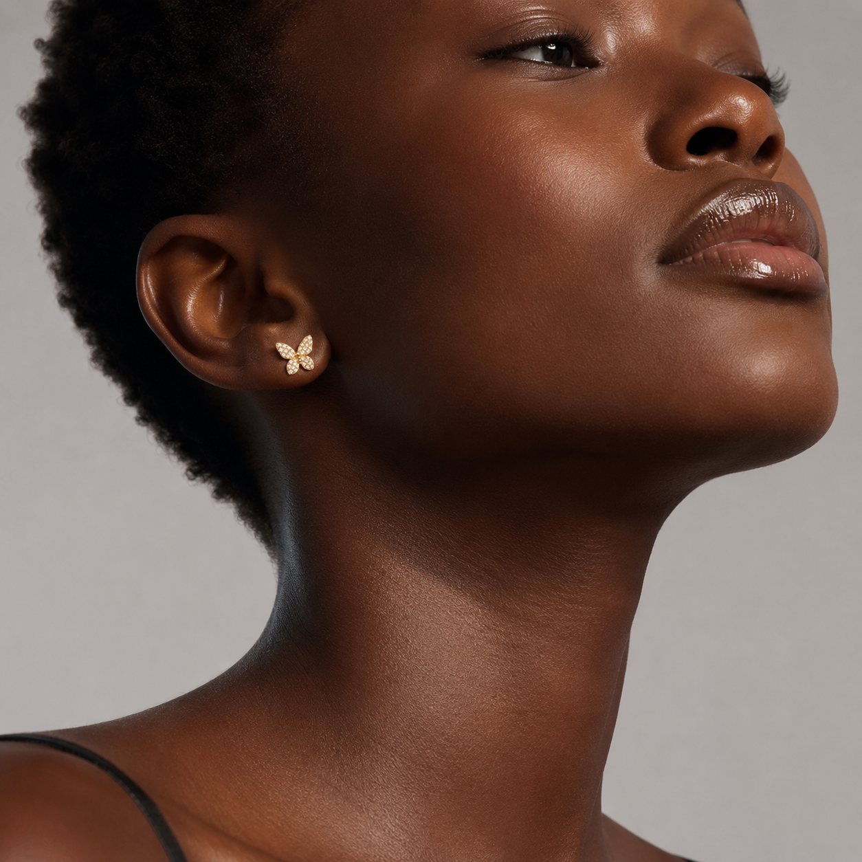 Pavé Butterfly Stud Earrings