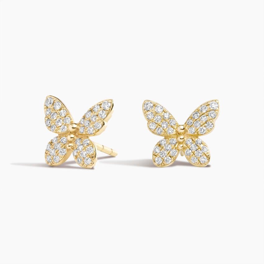 Pavé Butterfly Stud Earrings