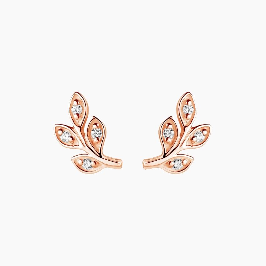 Leaf Diamond Earrings