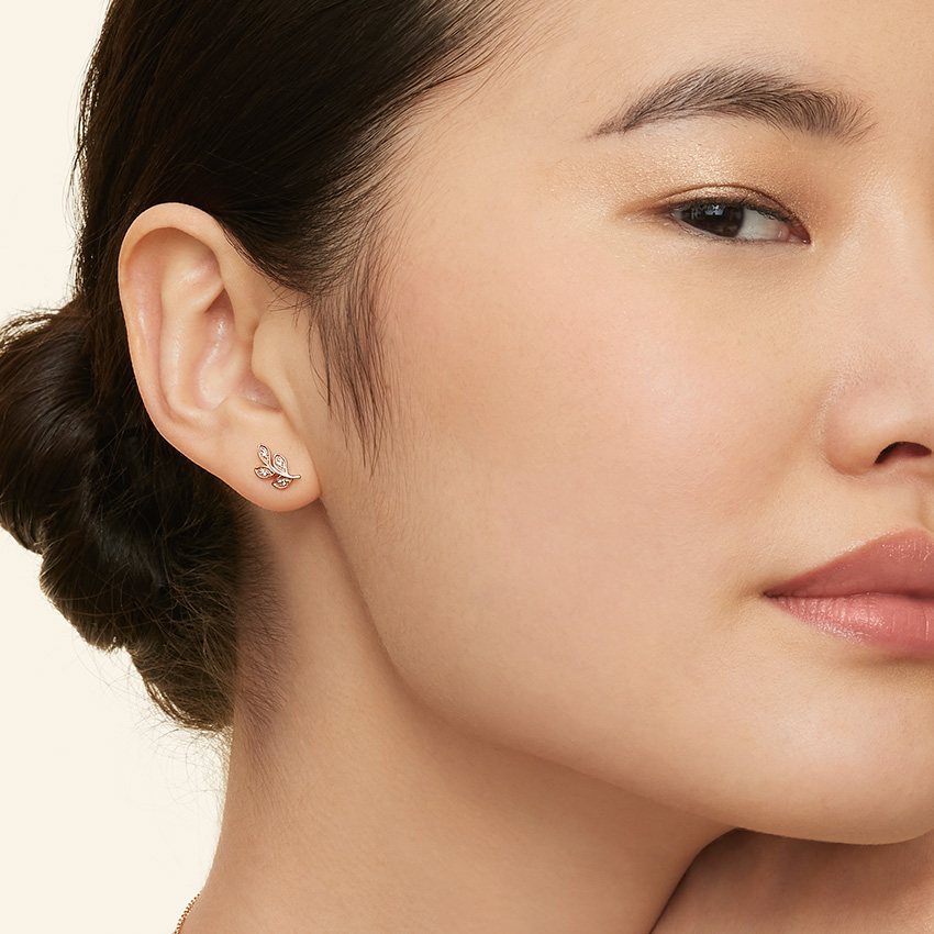 Leaf Diamond Earrings