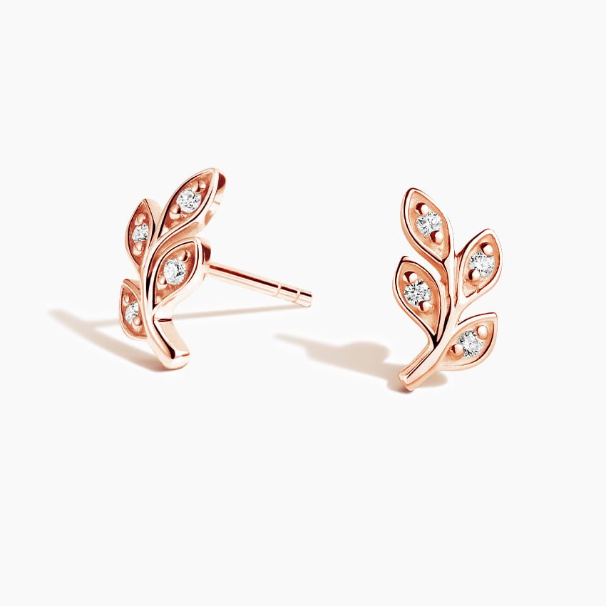 Leaf Diamond Earrings