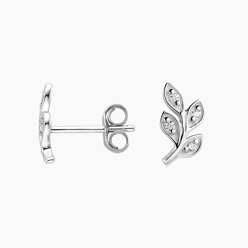 Leaf Diamond Earrings