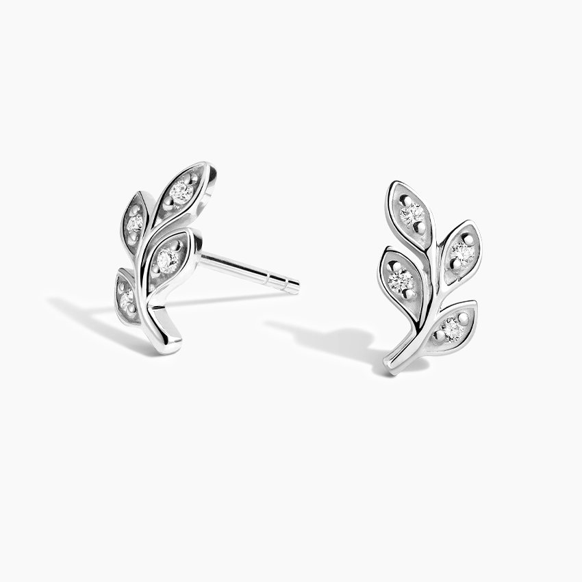 Leaf Diamond Earrings