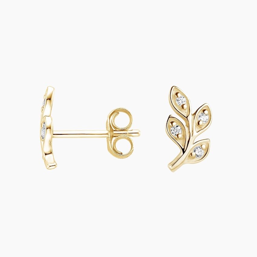 Leaf Diamond Earrings