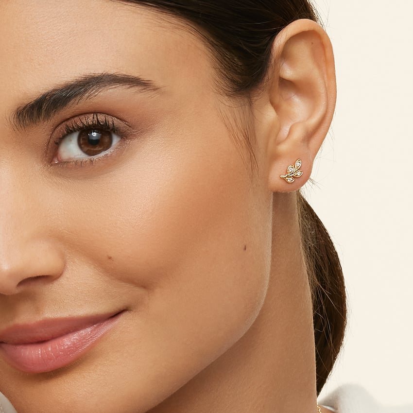 Leaf Diamond Earrings