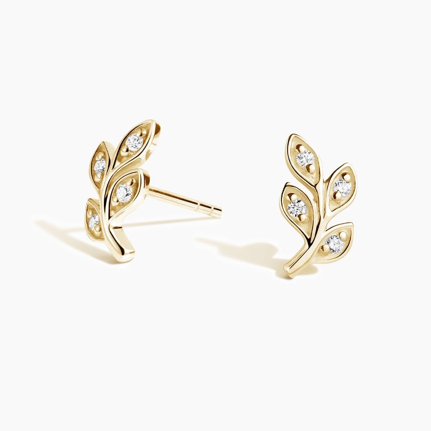 Leaf Diamond Earrings