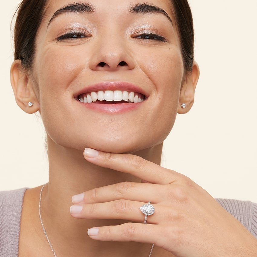 Four Prong Diamond Stud Earrings