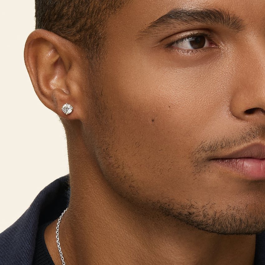 Four Prong Diamond Stud Earrings