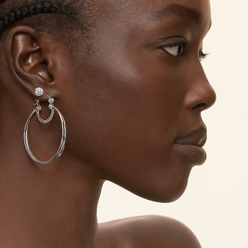 Four Prong Diamond Stud Earrings