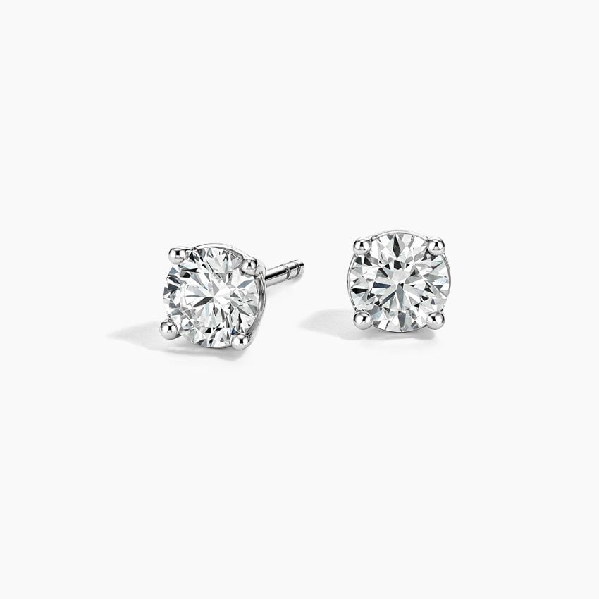 Four Prong Diamond Stud Earrings