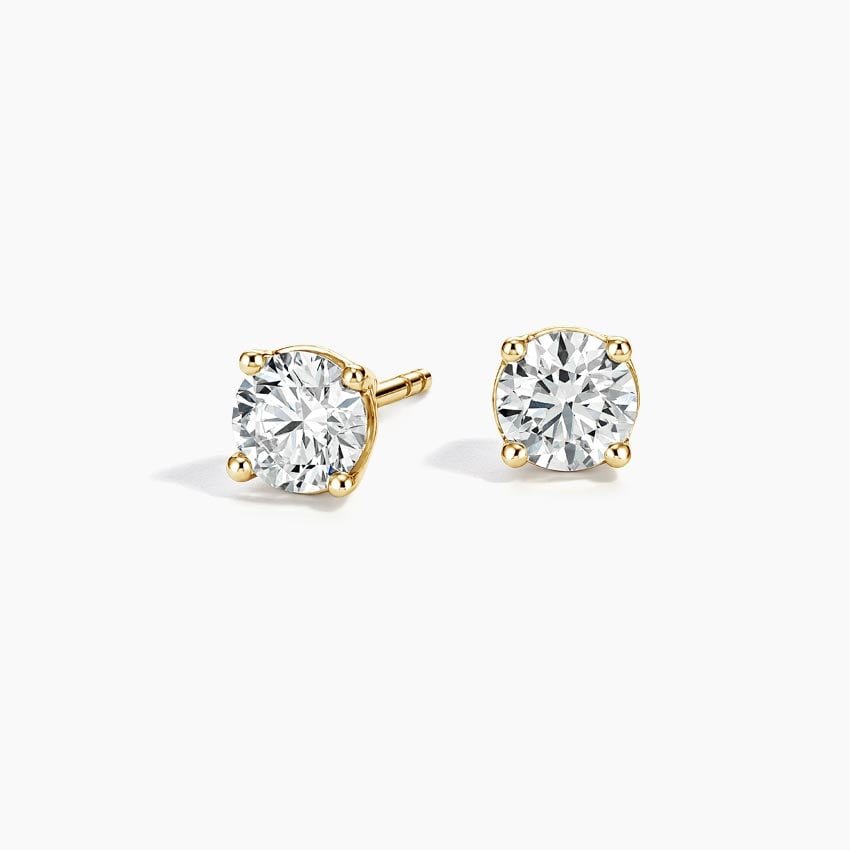 Four Prong Diamond Stud Earrings