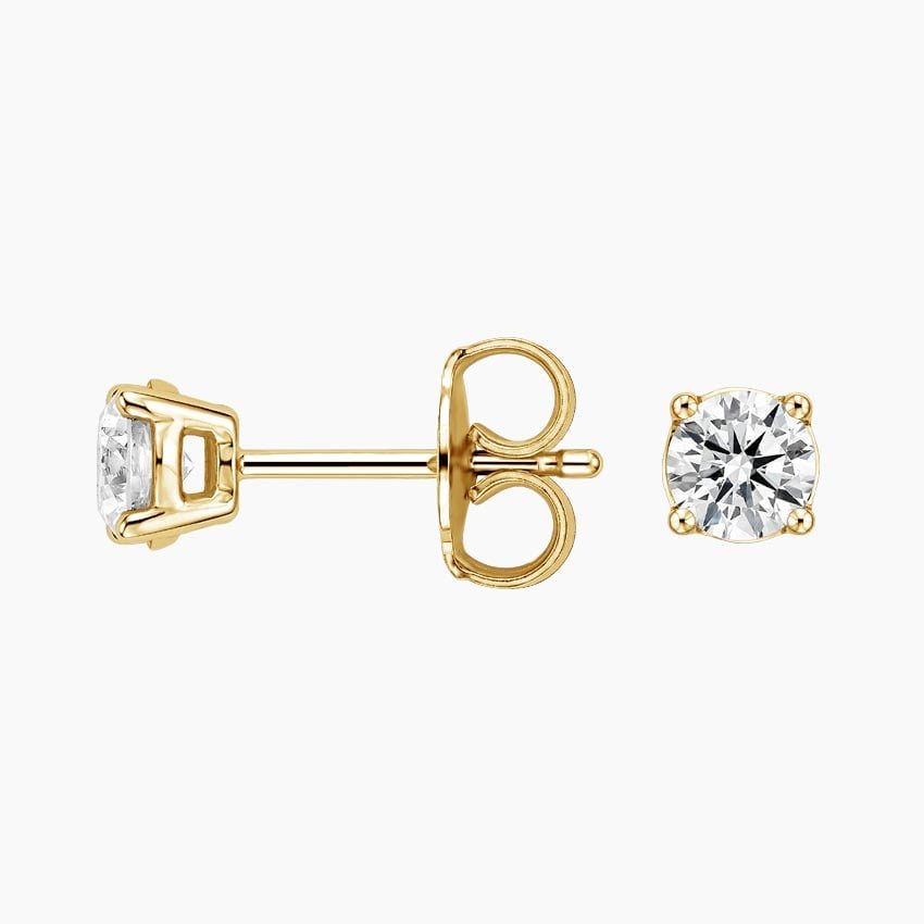 Four Prong Diamond Stud Earrings
