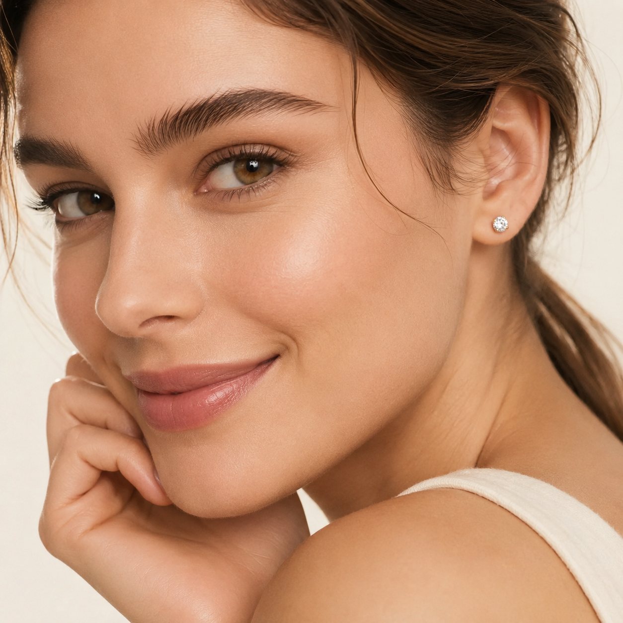 Four Prong Diamond Stud Earrings