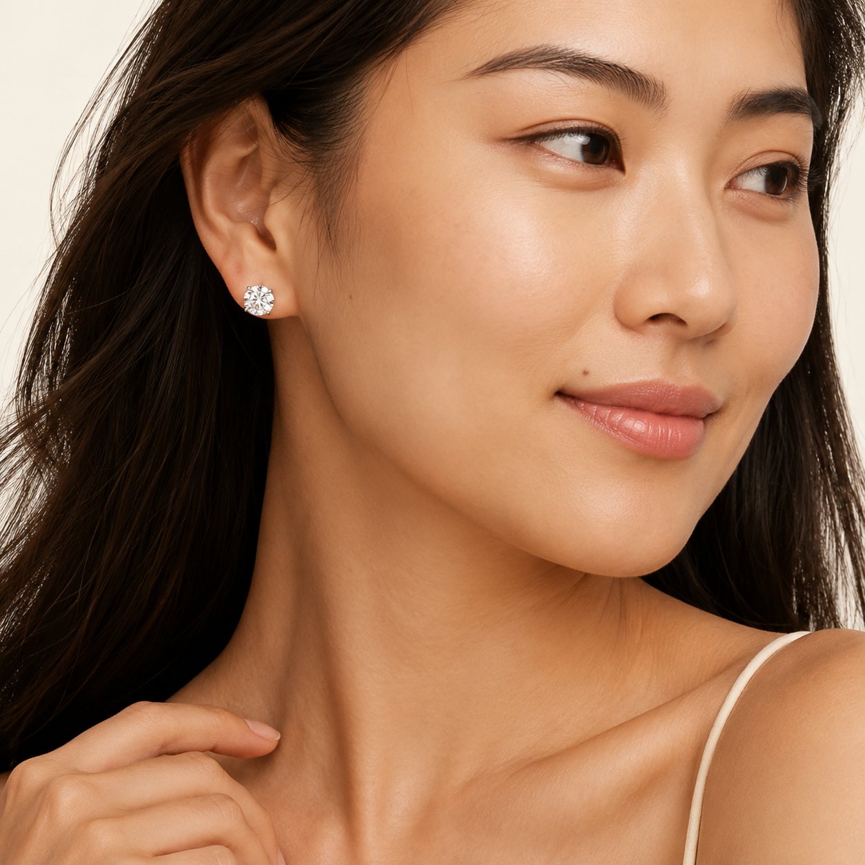 Four Prong Diamond Stud Earrings