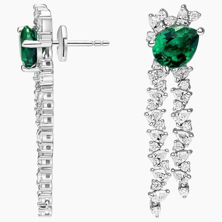 Emerald Cascade Drop Earrings