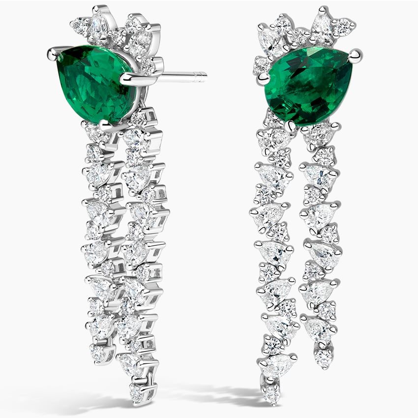 Emerald Cascade Drop Earrings