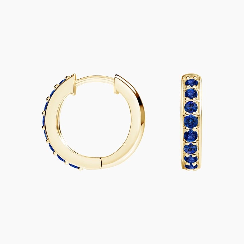 Sapphire Pavé Huggies