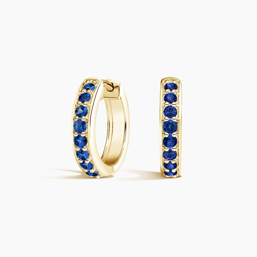 Sapphire Pavé Huggies