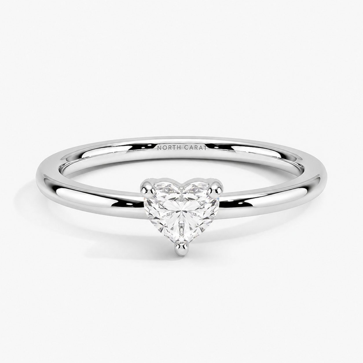 Heart Solitaire Diamond Ring