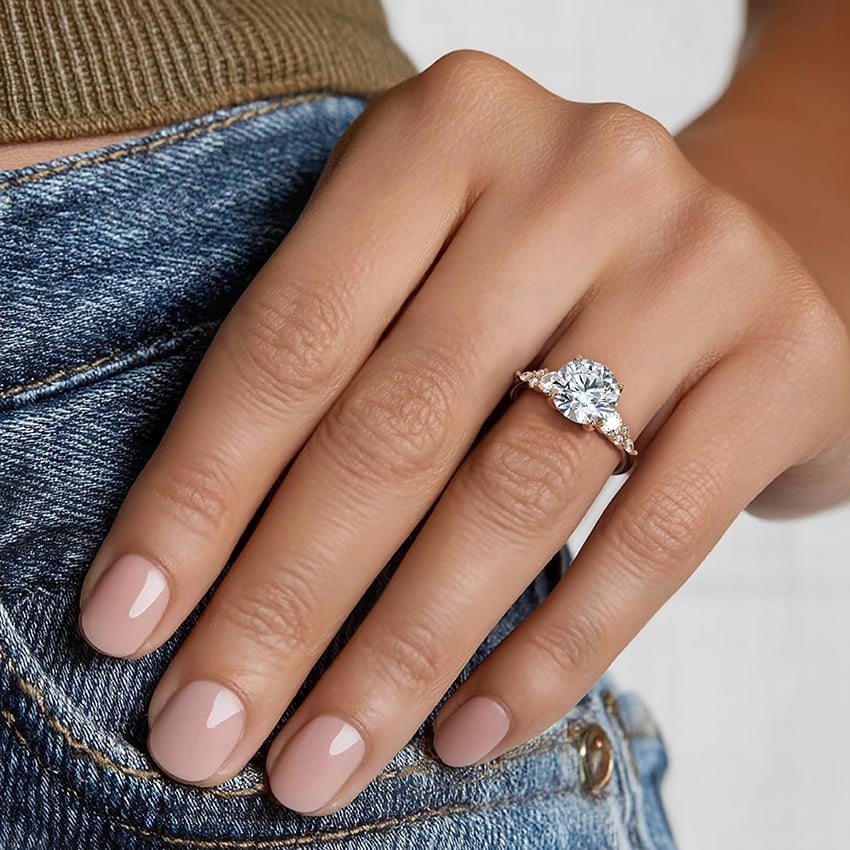 Round Trilogy Diamond Ring