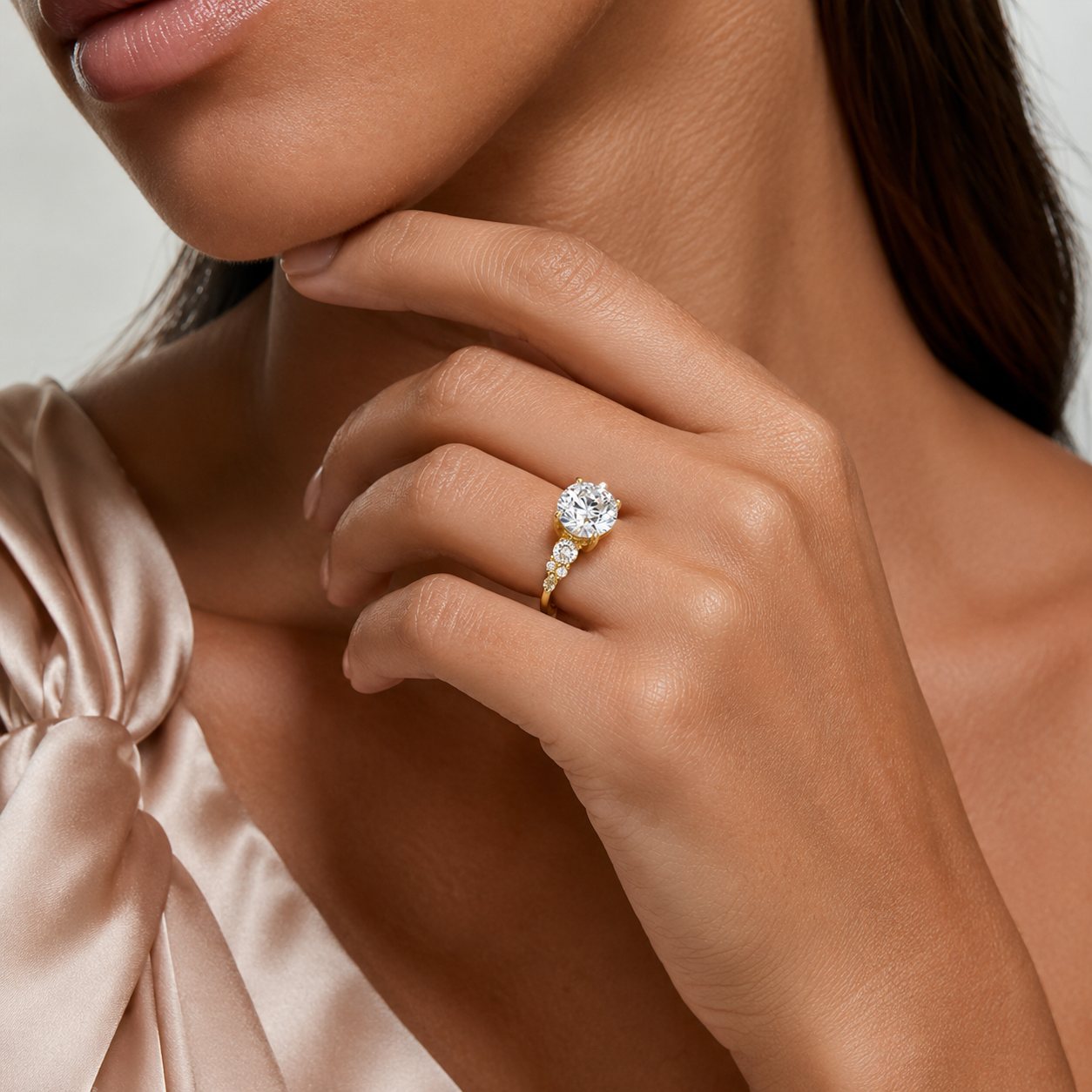 Round Trilogy Diamond Ring
