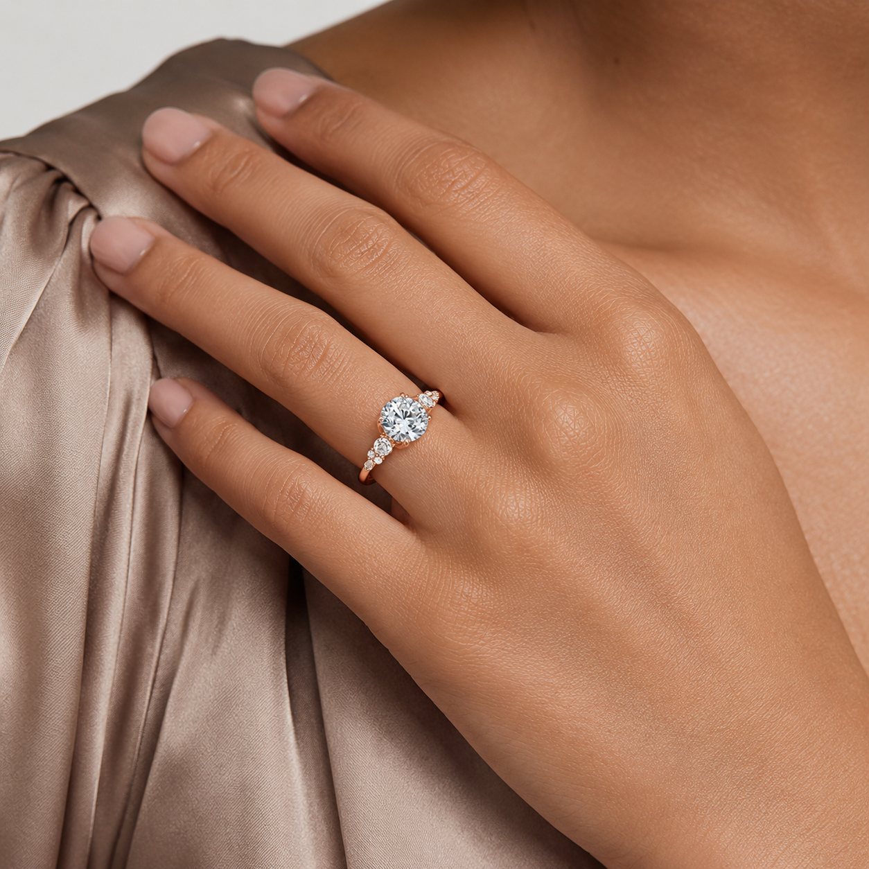Round Trilogy Diamond Ring