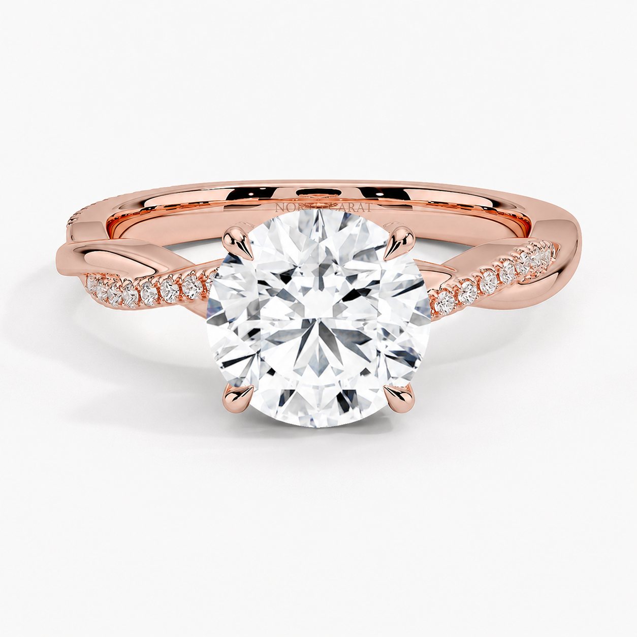 Twisted Vine Hidden Halo Ring