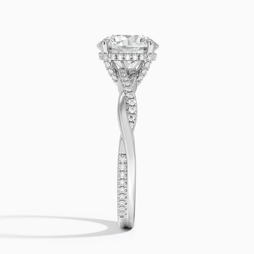 Twisted Vine Hidden Halo Ring
