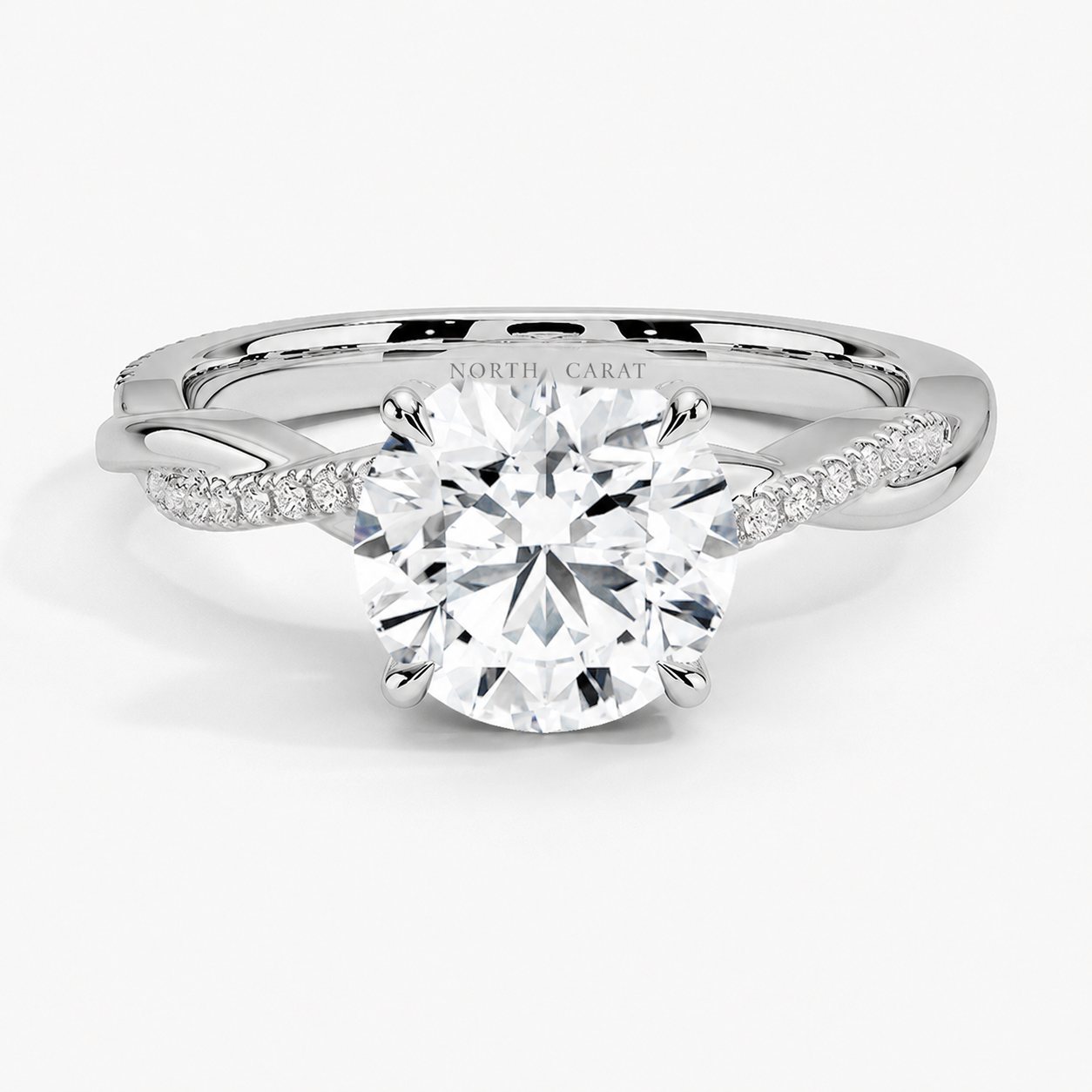 Twisted Vine Hidden Halo Ring