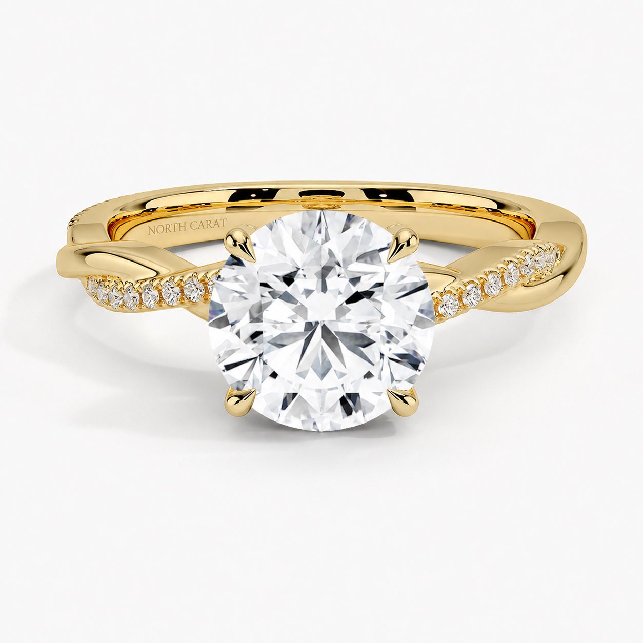 Twisted Vine Hidden Halo Ring