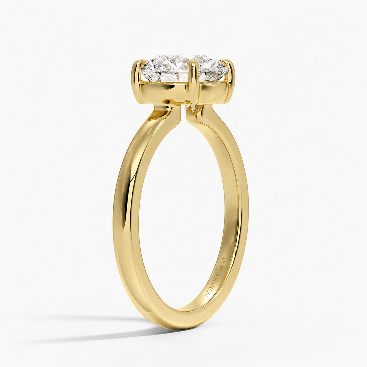 Minimal Round Solitaire Ring