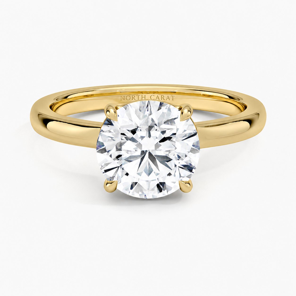 Minimal Round Solitaire Ring