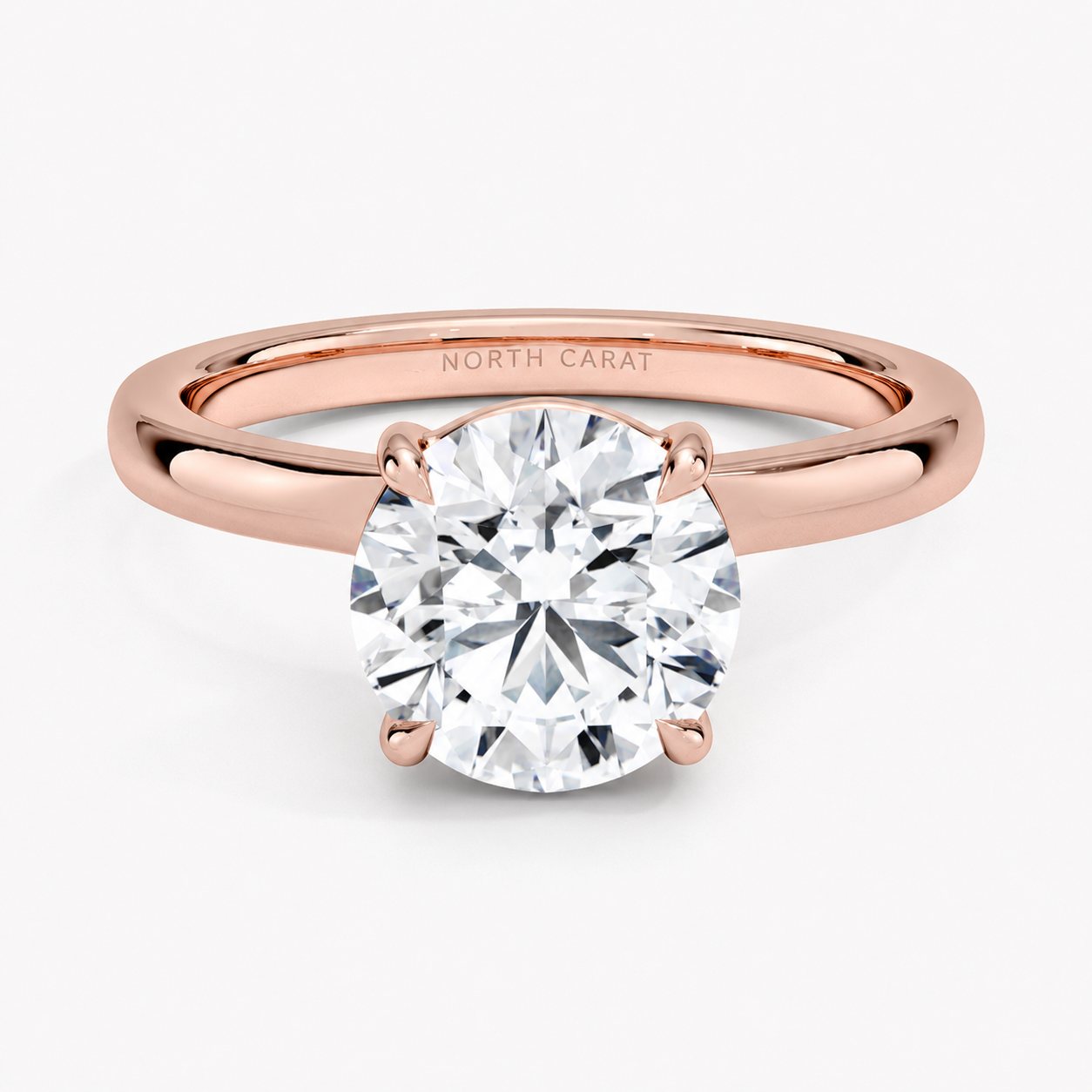Minimal Round Solitaire Ring
