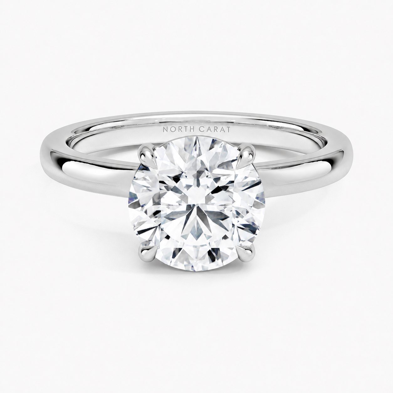 Minimal Round Solitaire Ring
