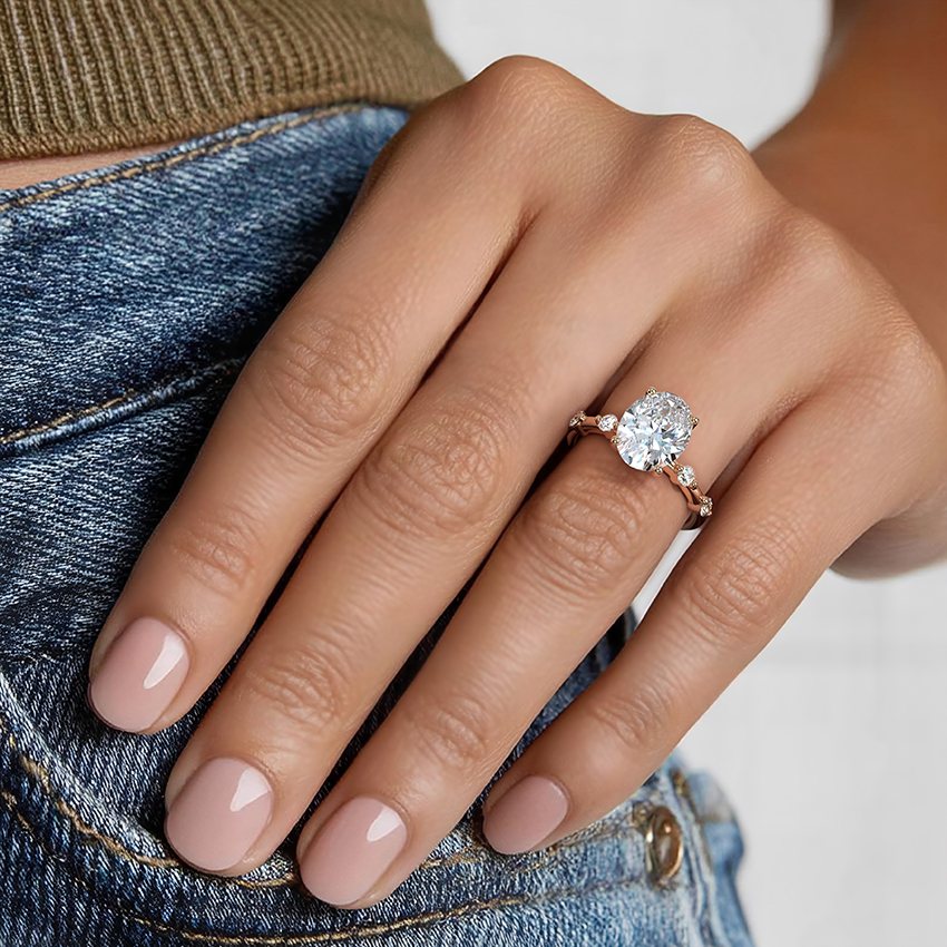 Petite Pavé Shoulder Ring