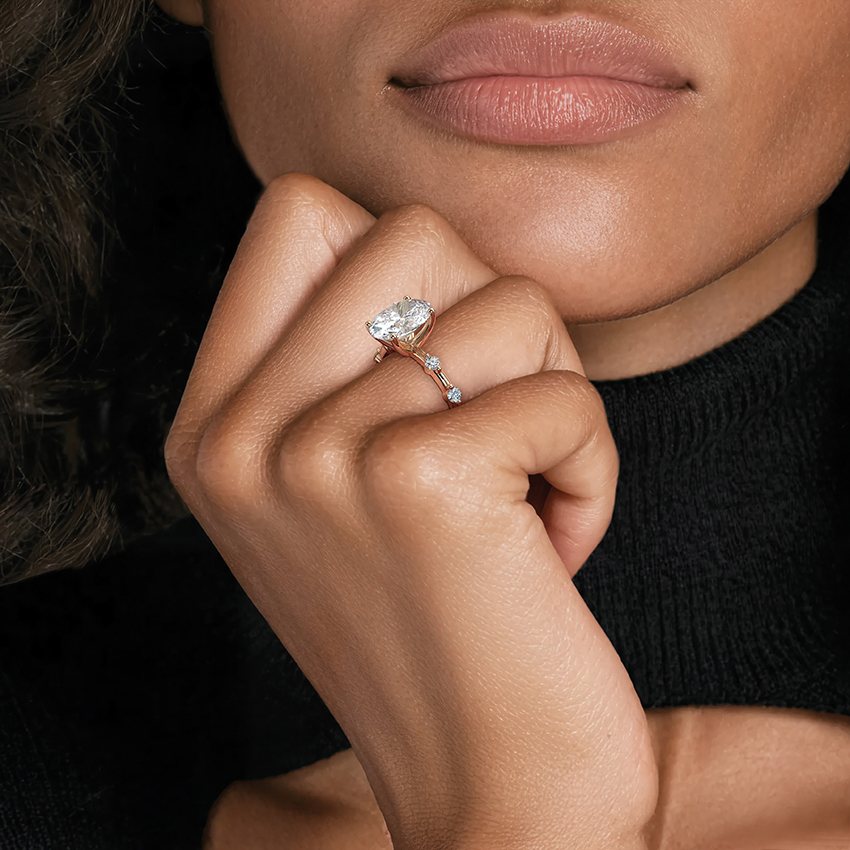 Petite Pavé Shoulder Ring