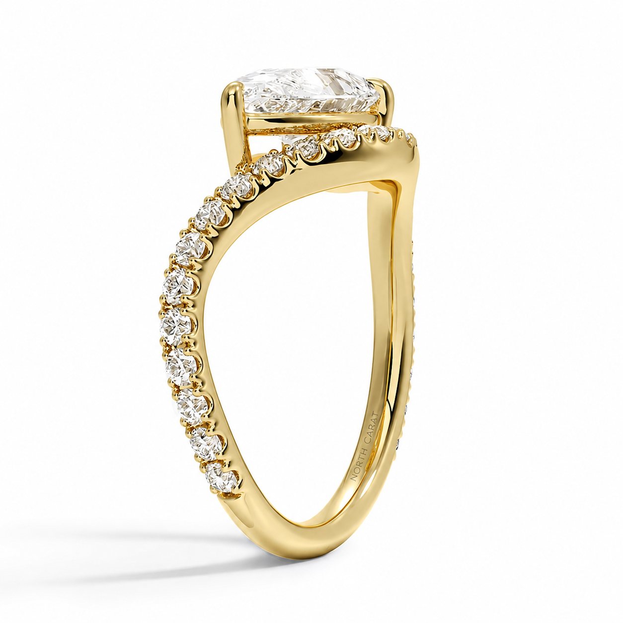 Cathedral Profile Diamond Ring