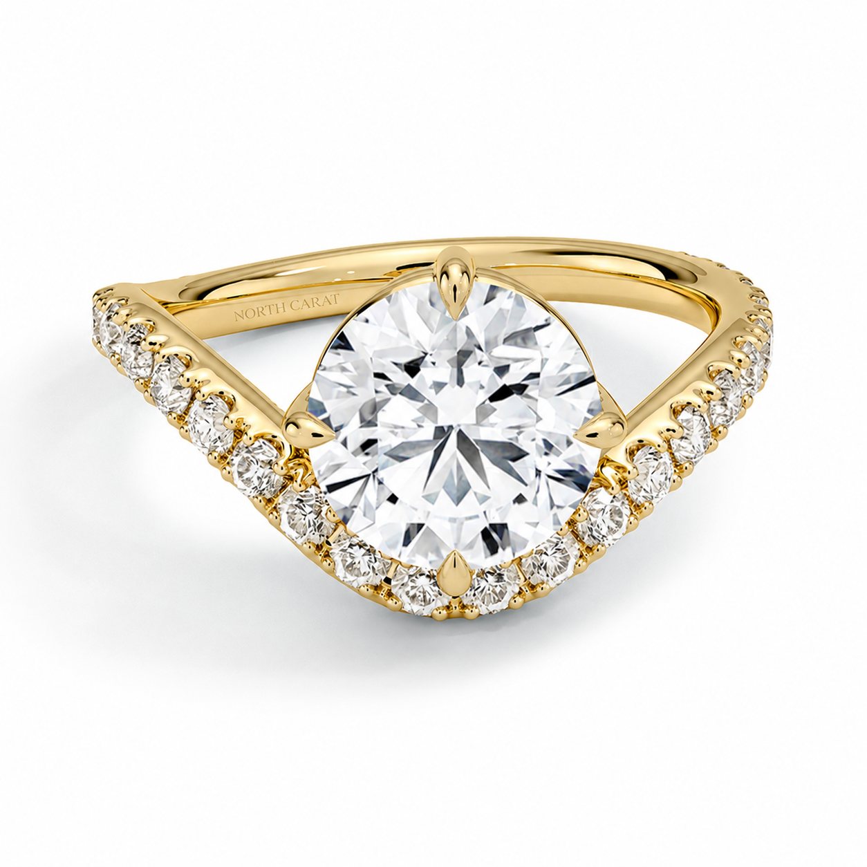 Cathedral Profile Diamond Ring