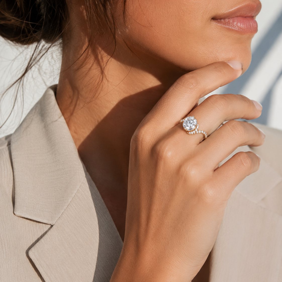 Cathedral Profile Diamond Ring