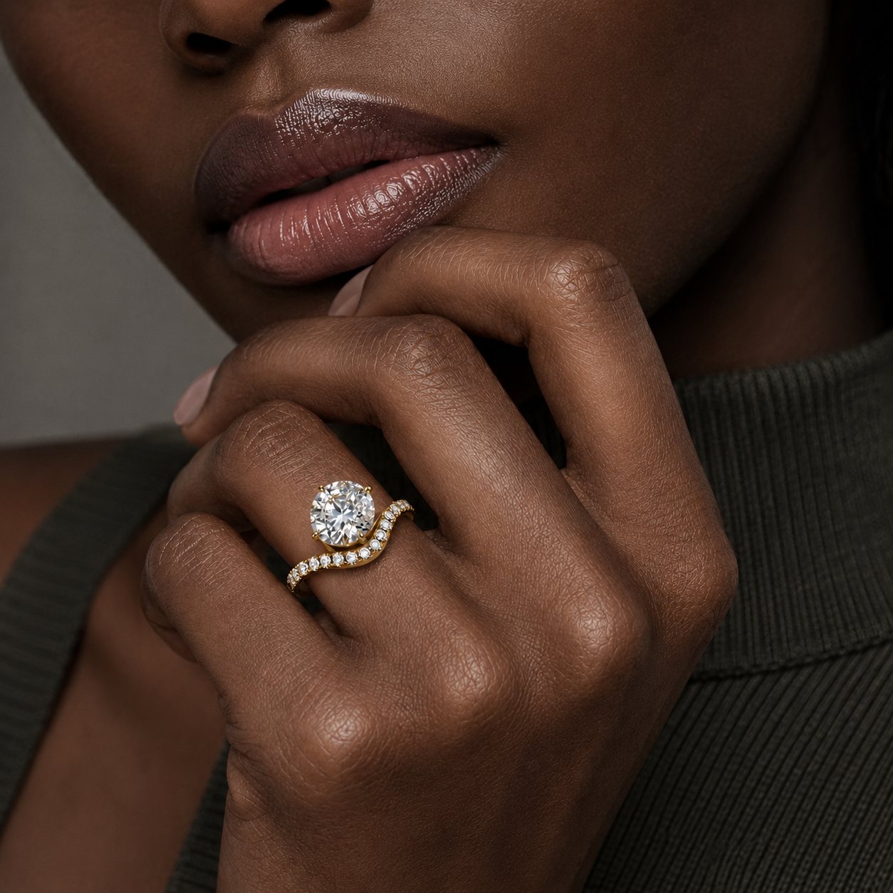 Cathedral Profile Diamond Ring
