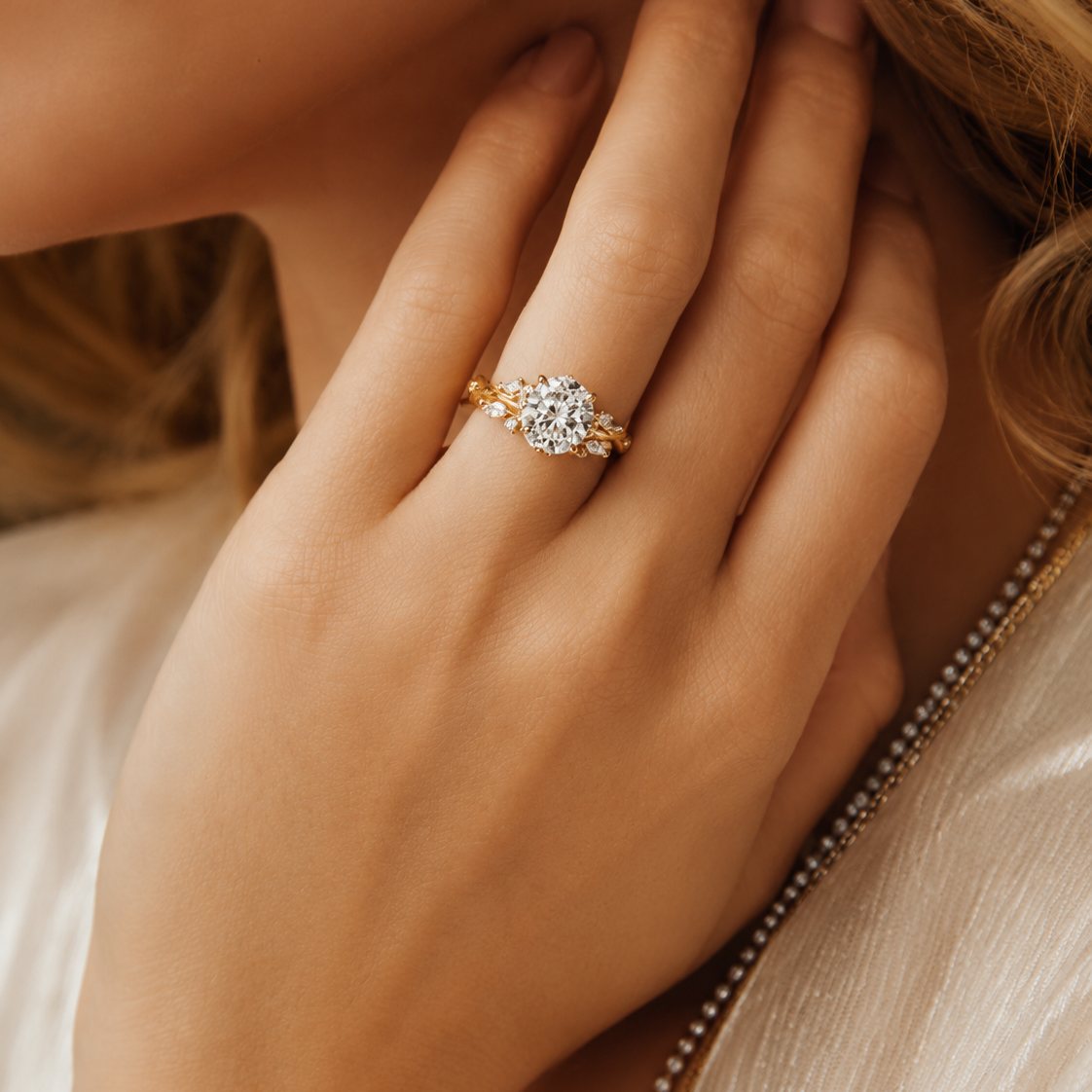 Hidden Vine Diamond Ring