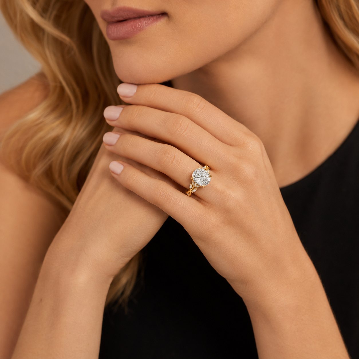 Hidden Vine Diamond Ring