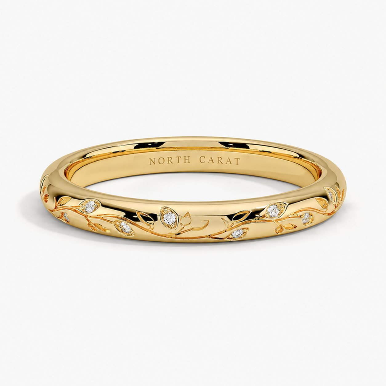 Botanical Engraved Band
