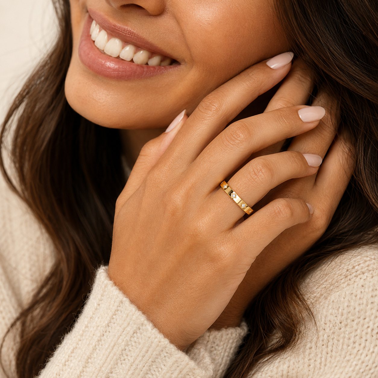 Flush-Set Diamond Band