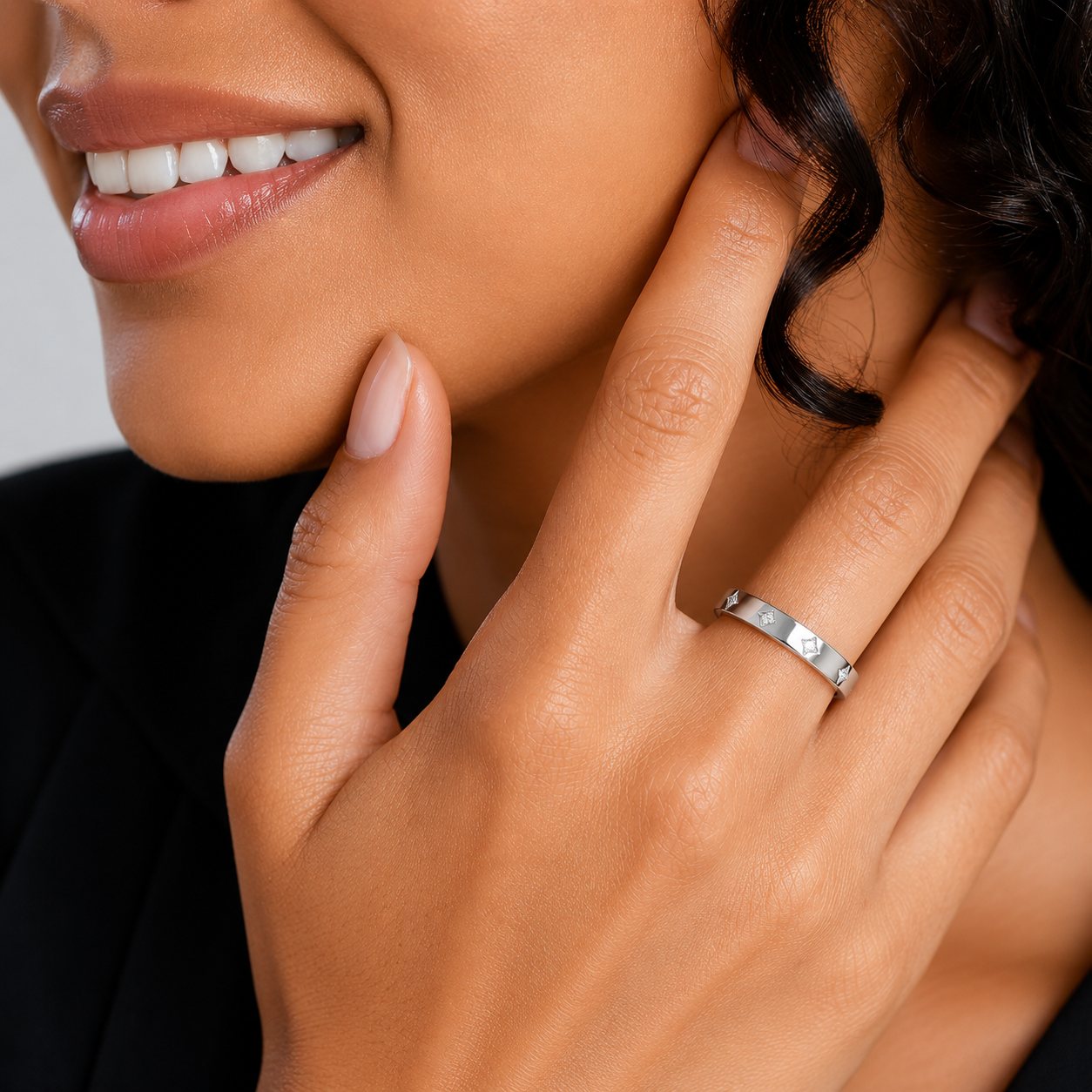 Flush-Set Diamond Band