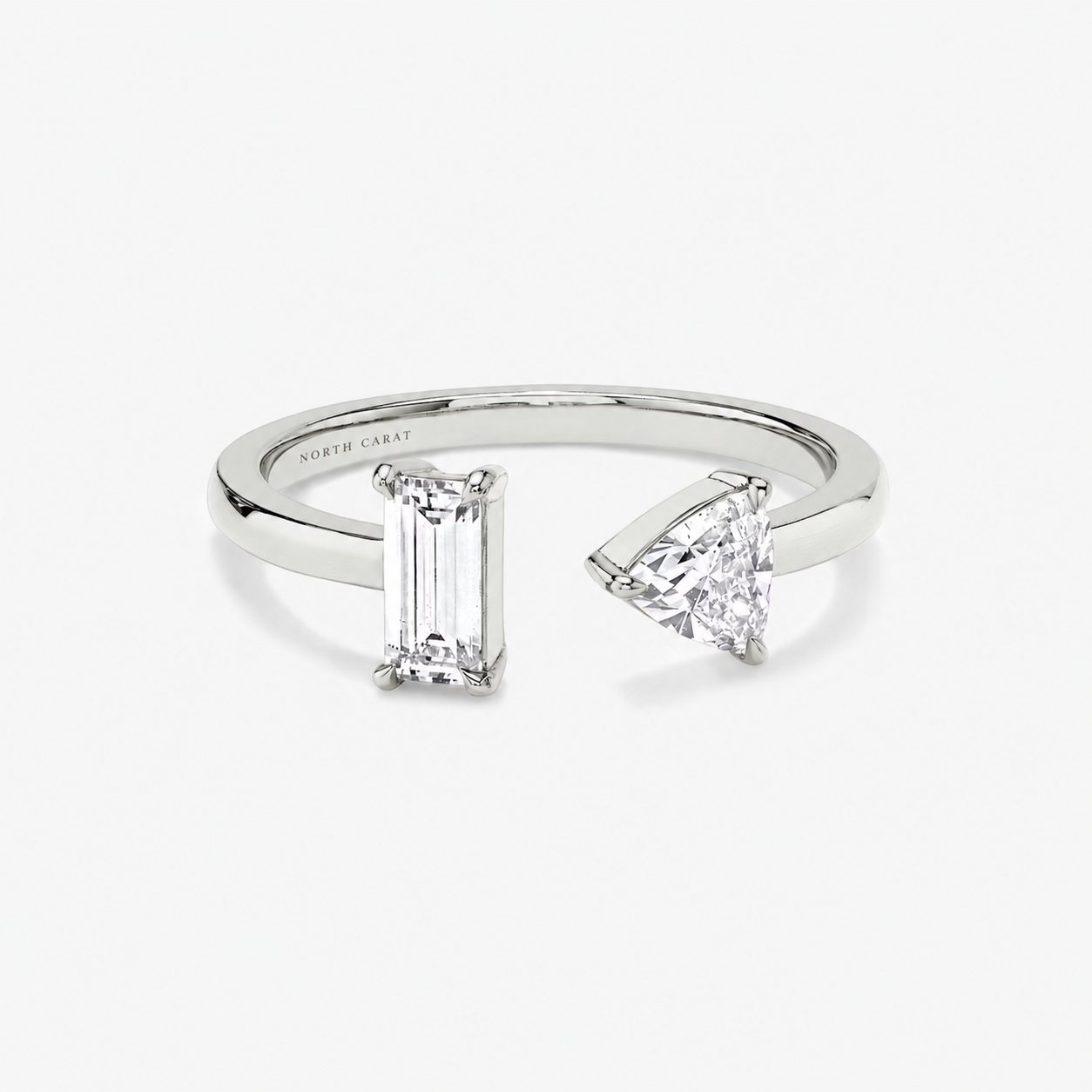 Mixed Cut Open Cuff Ring