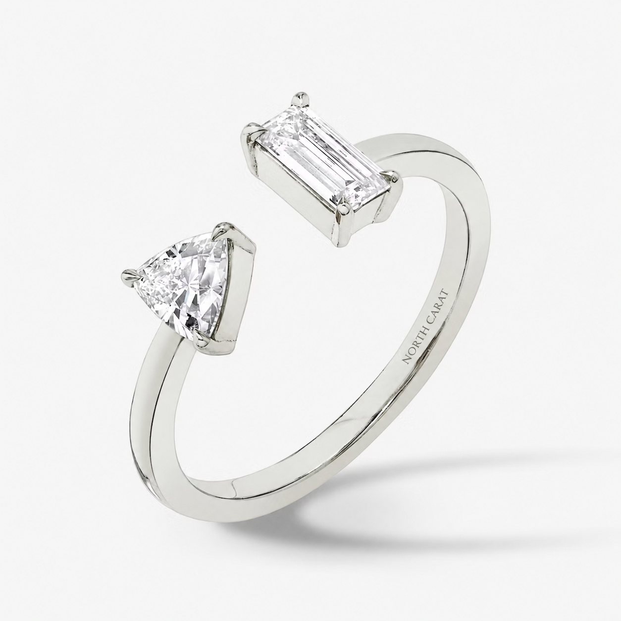 Mixed Cut Open Cuff Ring